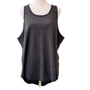 Athletic Works Dark Gray Workout Top Sleeveless Peekaboo Back Size XXL (20)